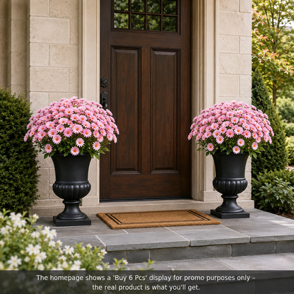 🌼 Artificial Outdoor Sunset Mums Flowers - UV resistant, Waterproof, Windproof