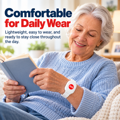 Emergency bracelet with SOS button for the elderly
