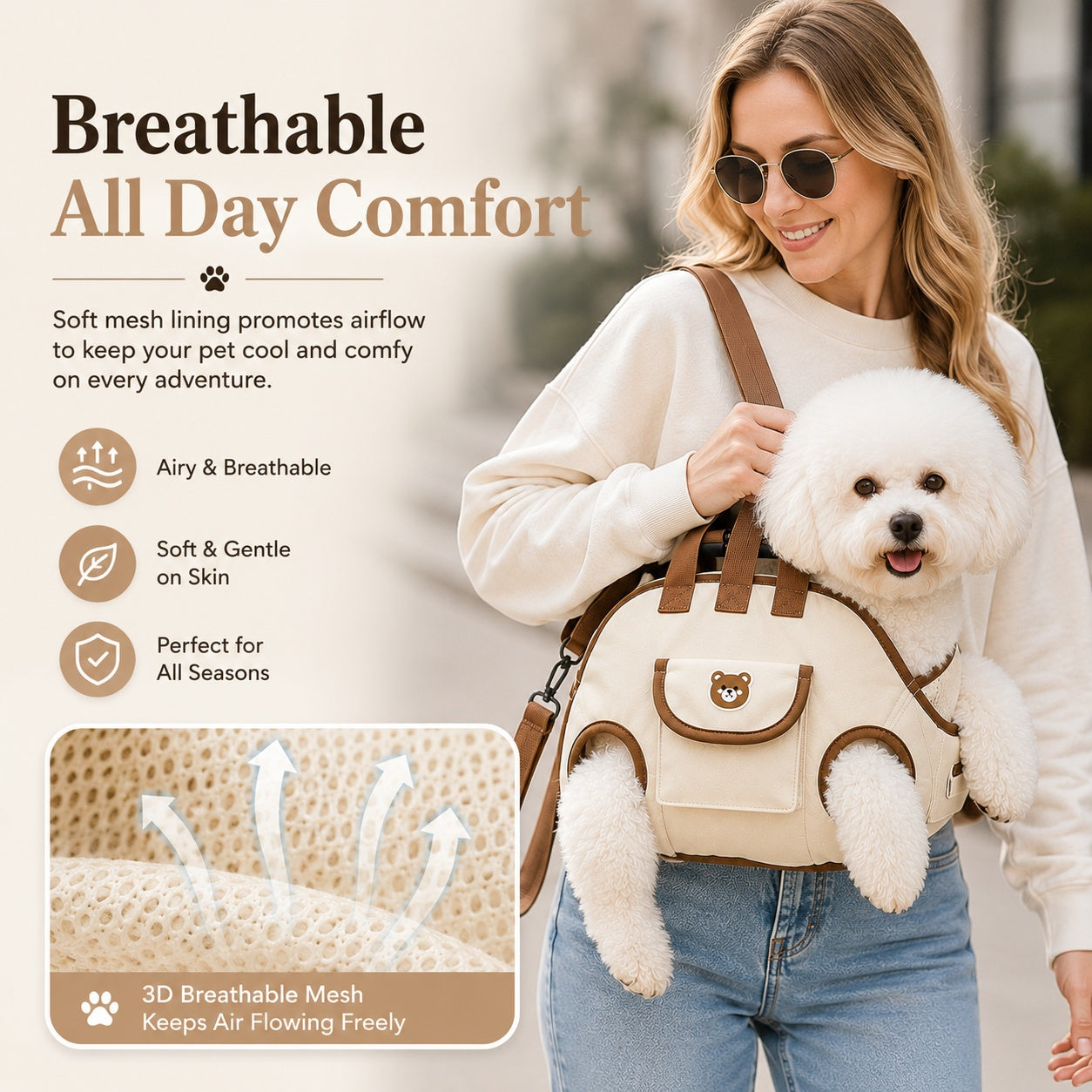 The Ultimate Hands-Free Pet Carrier|Comfortable Support For Every Adventure