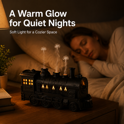 Vintage Steam Train Aroma Diffuser with Remote Control