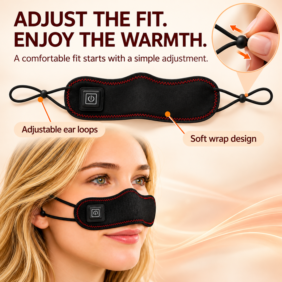 Red Light Nose Warmer for Easier Breathing