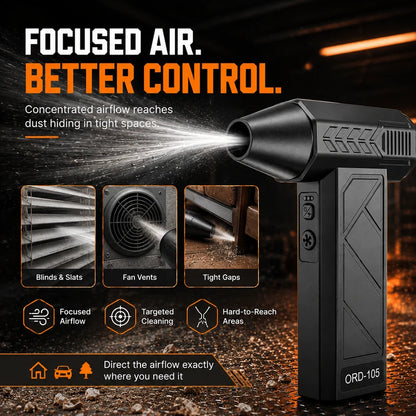 2-in-1 Cordless Air Duster & Vacuum – 130,000 RPM Rechargeable Turbo Blower