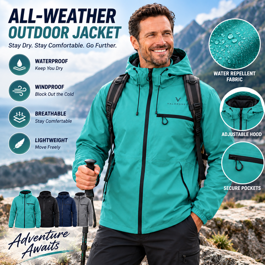 Men's All-Weather Waterproof & Windproof Outdoor Jacket
