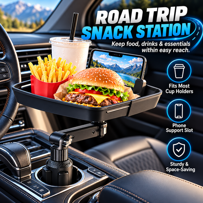 Universal 360° Swivel Car Cup Holder Tray