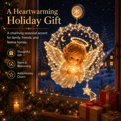 🎄 Light-Up Christmas Window Decoration – 8 Festive Suction-Cup Designs