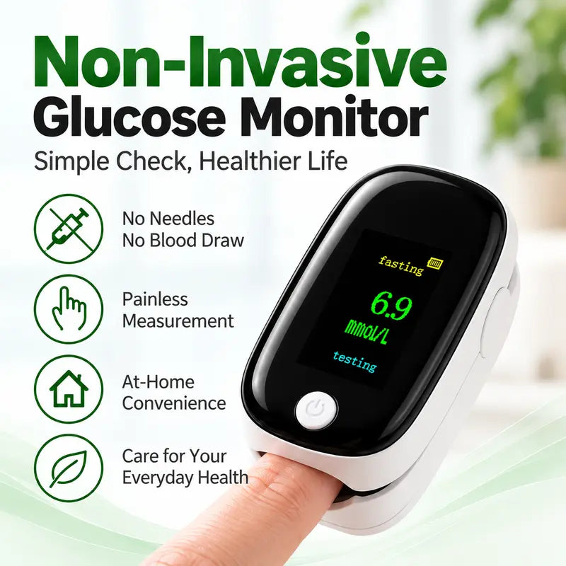 Noninvasive Blood Glucose Monitor,Displays test results within 5 seconds,Health Monitoring Devices with LED Displays—The Perfect Gift for Seniors