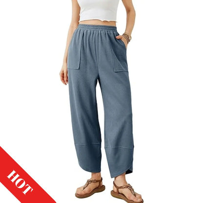 Women’s Baggy Wide Leg Pants Casual Lounge Palazzo Trousers Summer Style