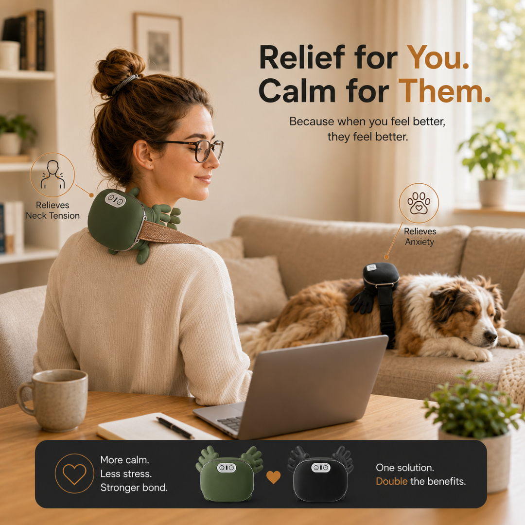 🐶🤍Rechargeable Massage Belt For Pets & People – 3-Level Soothing Comfort