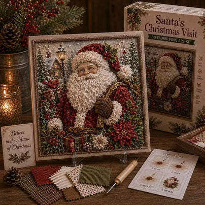 3D Christmas Fabric Poke Art Kit-Creative Christmas Decoration Gift for Adults