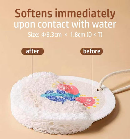 Natural Wood Pulp Floral Dish Sponge 🌱 | Eco-Friendly Kitchen Cleaning Essential 🧽