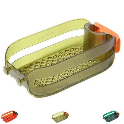 Clip-On Kitchen Faucet Storage Rack with Drain Holes