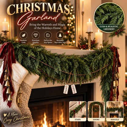 6FT Artificial Cedar Christmas Garland