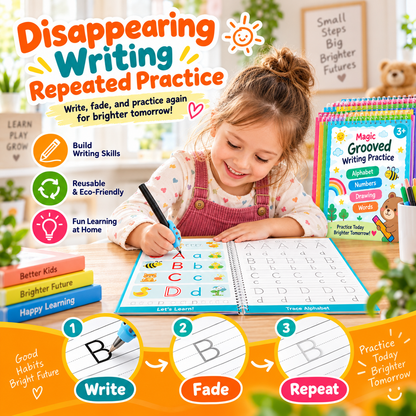 🔥Kids Reusable Groove Handwriting Practice Books 6 Pack