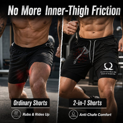 🏃‍♂️ 2-in-1 Anti-Chafe Athletic Shorts - Silky-Soft Inner Liner Gym Shorts 🌴