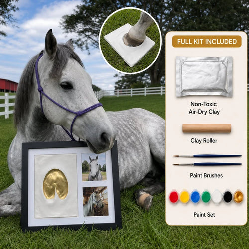 🐴 Horse Hoofprint & Family Keepsake Clay Kit – For Paws, Hands & Footprints🖼️Made by You & Personalise It Your Way💛
