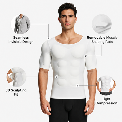 Valors Men's Seamless Muscle Tee with Removable Pads