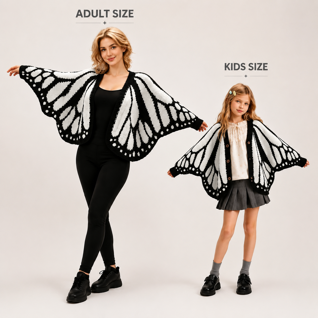 🦋 Butterfly Wing V-Neck Batwing Sleeve Knit Cardigan Sweater 🧥