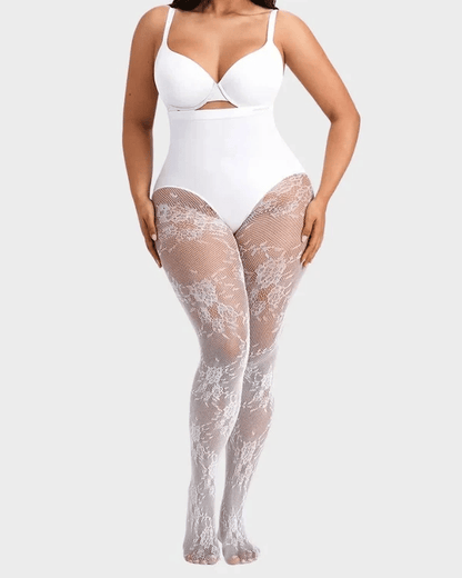 🔥 High-Waisted Floral Lace Shaping Tights