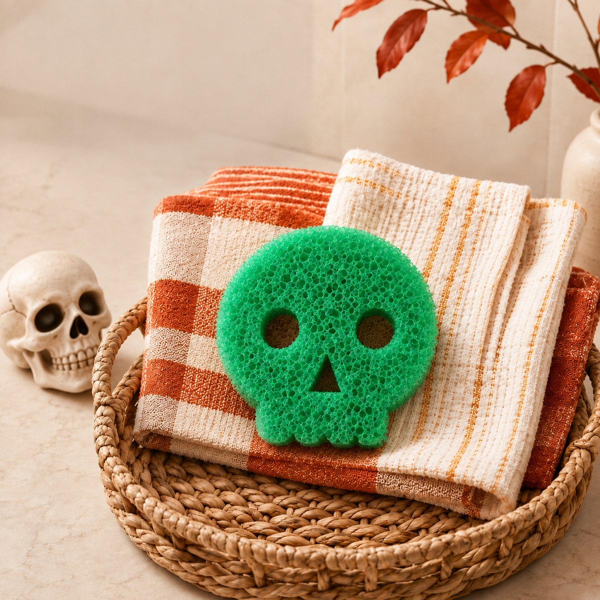 🎃 Halloween Spooky Scrub Sponge Set – Cute Kitchen Cleaning Sponges 👻