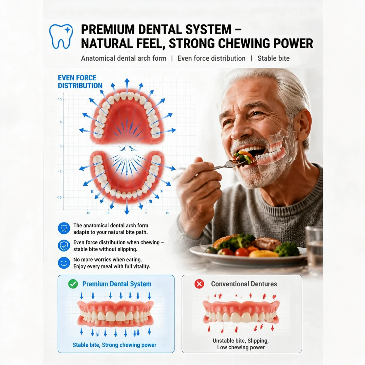 Dentist Recommendations-Comfort-fit decorative denture set