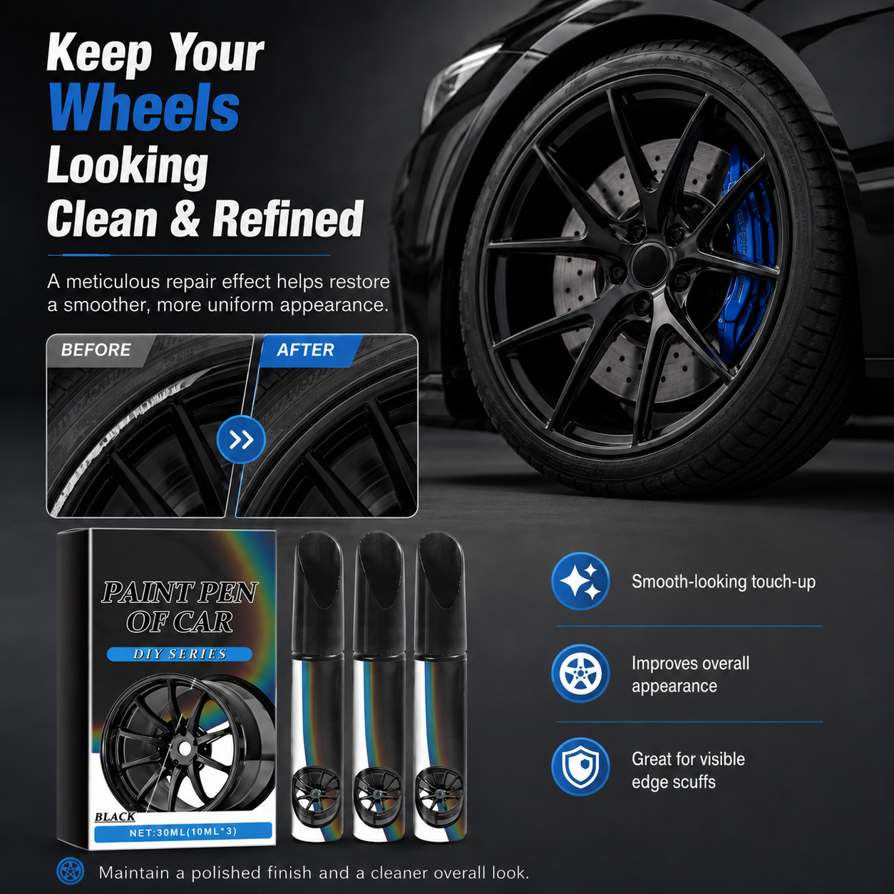 🔥Hot Sale 49% off🌟🖊️ Wheel Scratch Repair Pen