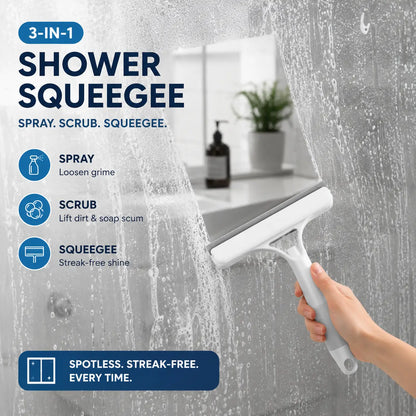 3-in-1 Spray Window Cleaning Squeegee