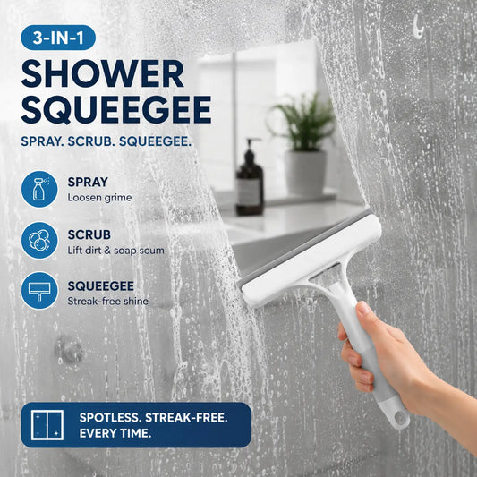3-in-1 Spray Window Cleaning Squeegee