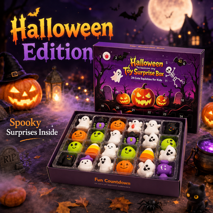 🎁 24 Days Holiday Squishy Advent Calendar – Halloween & Christmas Countdown Toys ✨