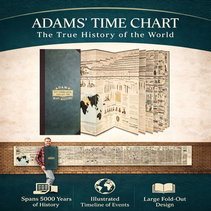 📜31ft Foldable Adams Time Chart Map 2.0 — See 6,000 Years Instantly