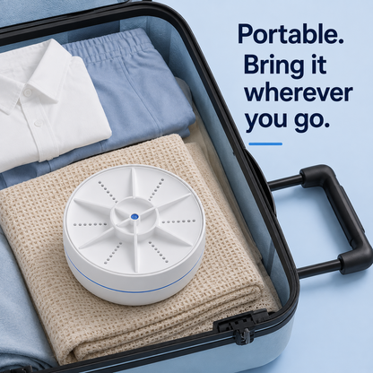 💦Portable Ultrasonic Washer for Dishes & Laundry