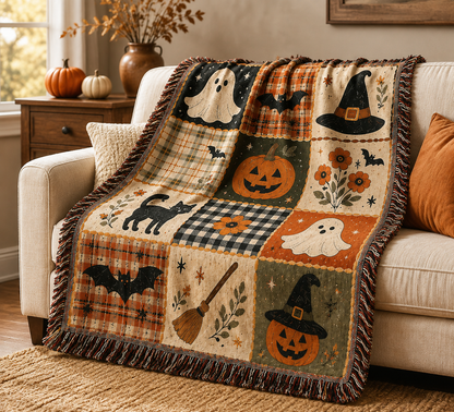 Vintage Halloween Blanket