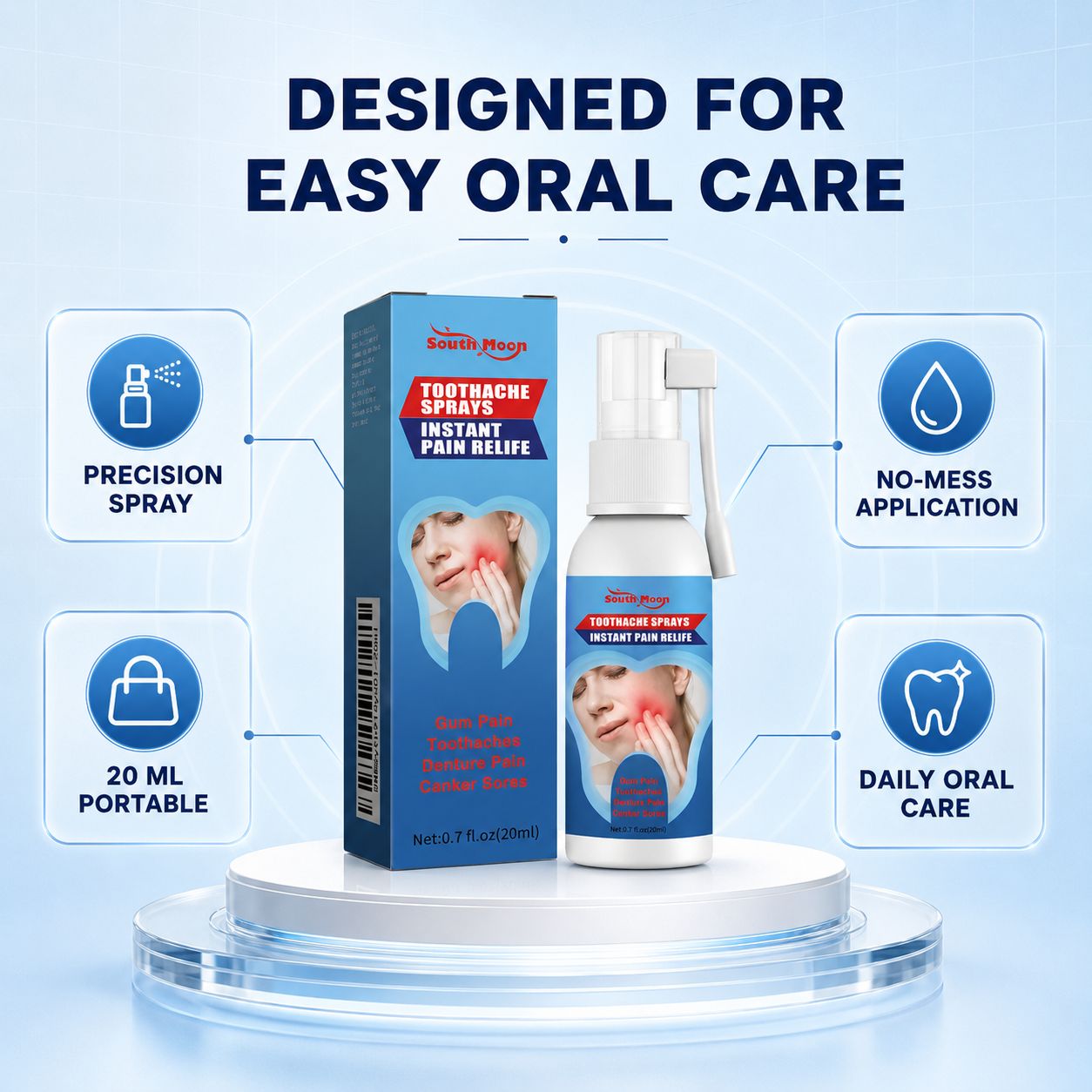 Oral Care Spray - Mouth Care Solution for Quick-Acting Toothache Relief