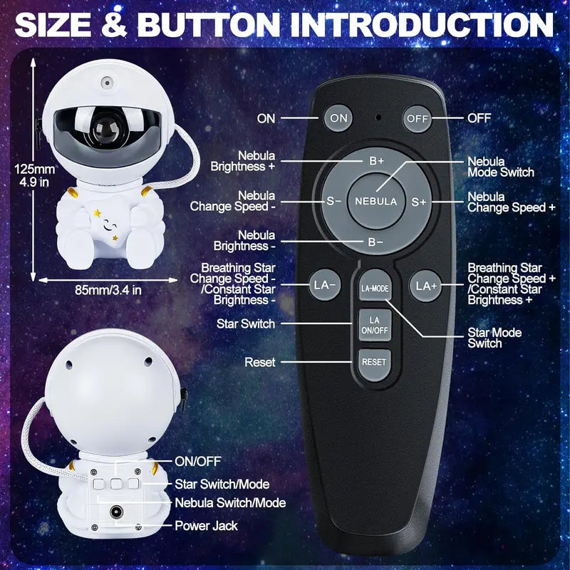 LED Astronaut Galaxy Star Projector