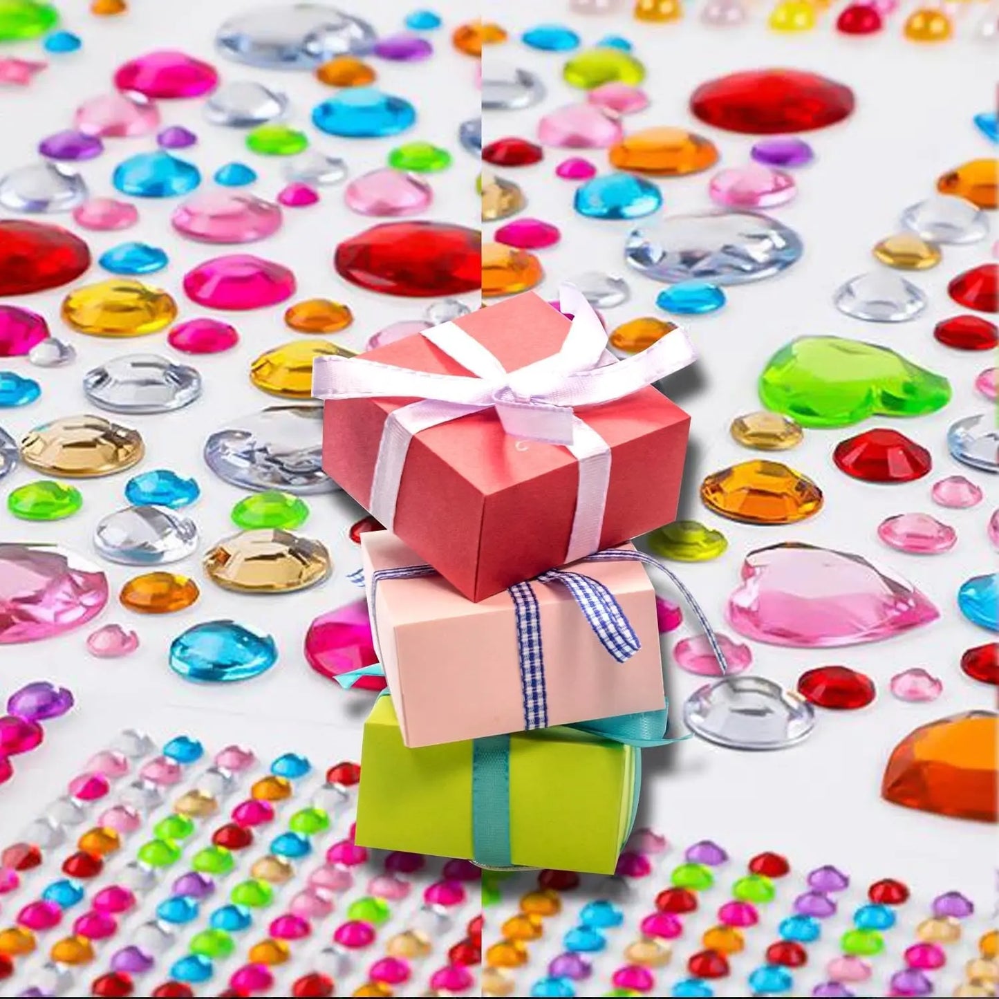✨3228 Pcs Gems Stickers Self-Adhesive Rhinestone Jewel DIY