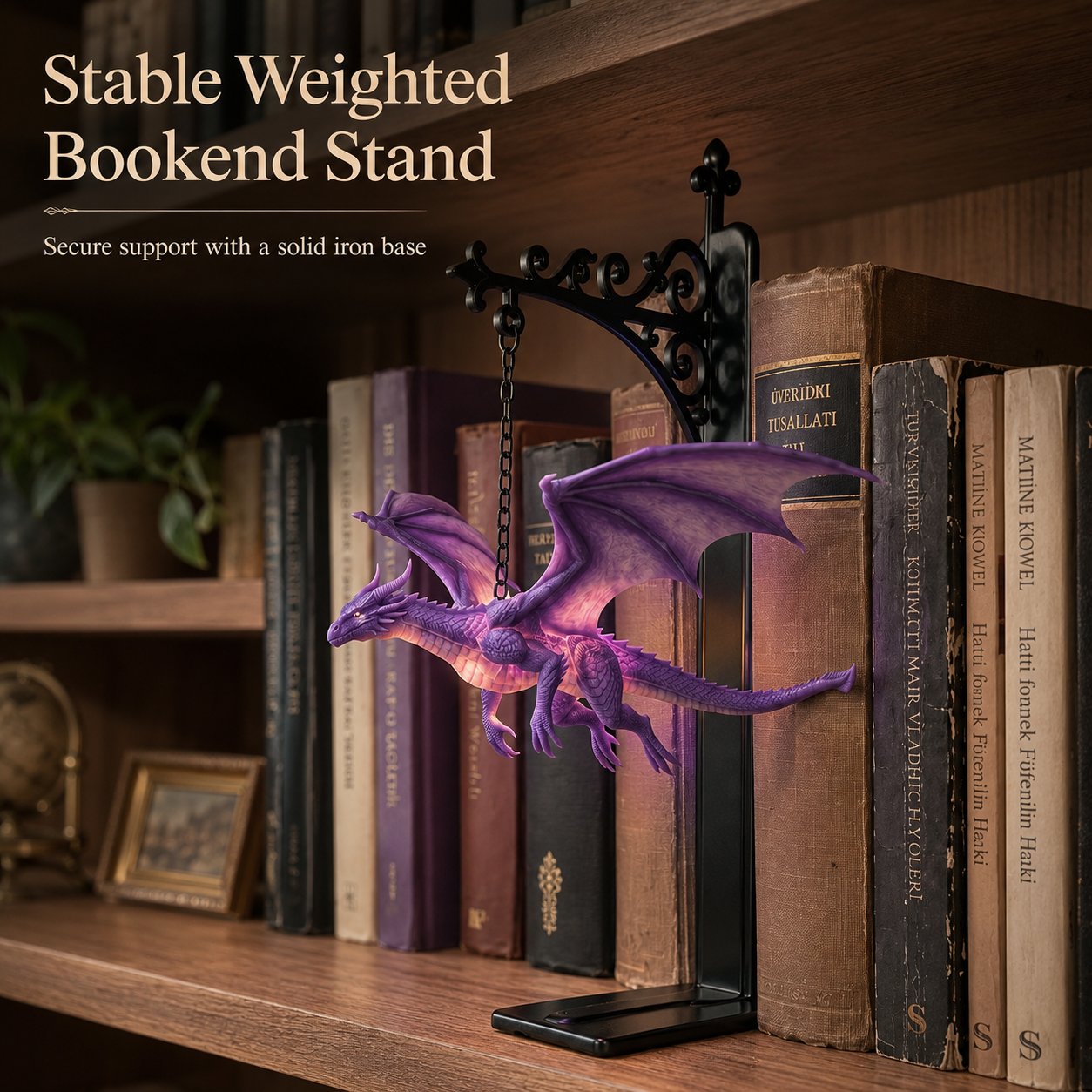 🐉Magical Floating Dragon Bookshelf Lamp