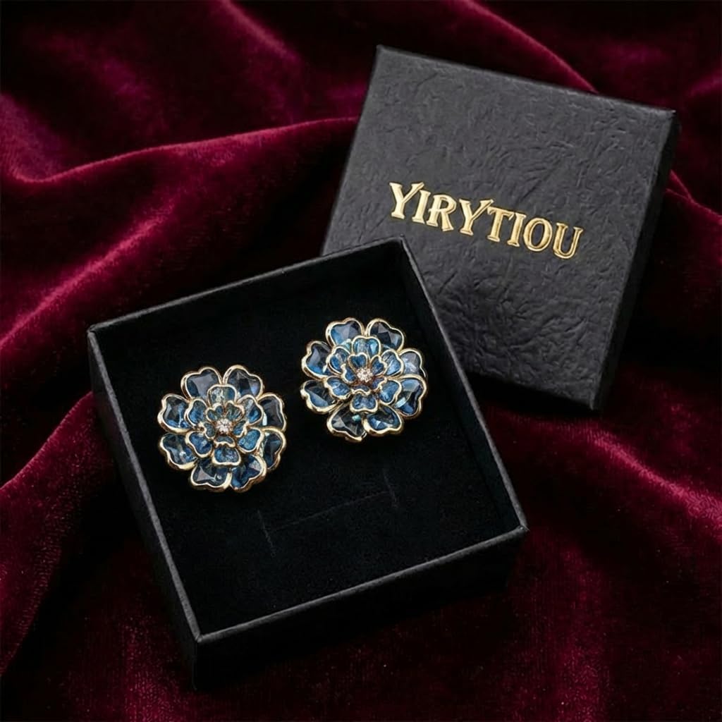 Luxury Crystal Floral Button Covers for Women Blouses