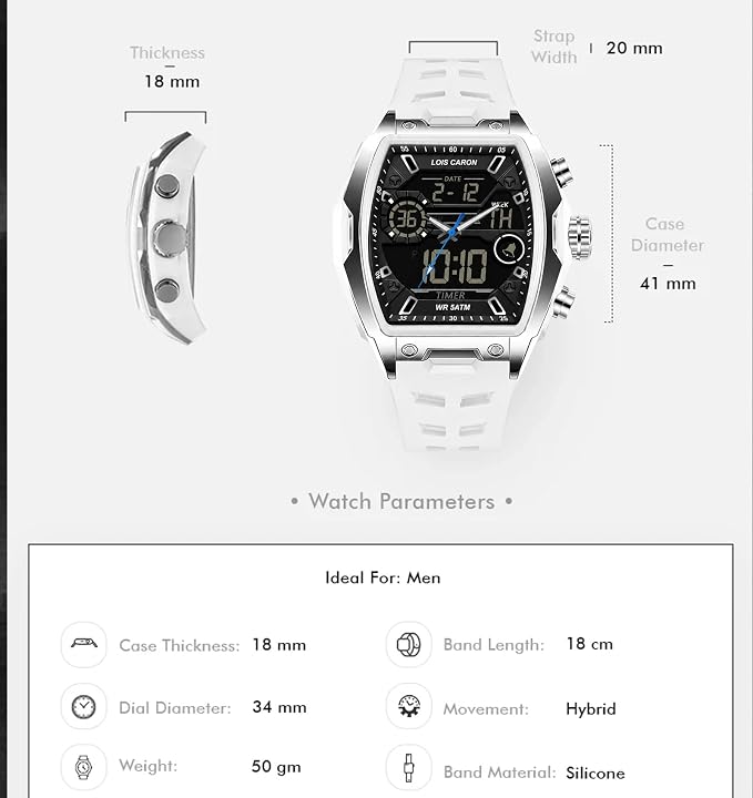 Men's Fashion Quartz Digital Watch - Sporty & Luminous