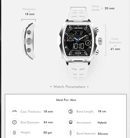 Men's Fashion Quartz Digital Watch - Sporty & Luminous