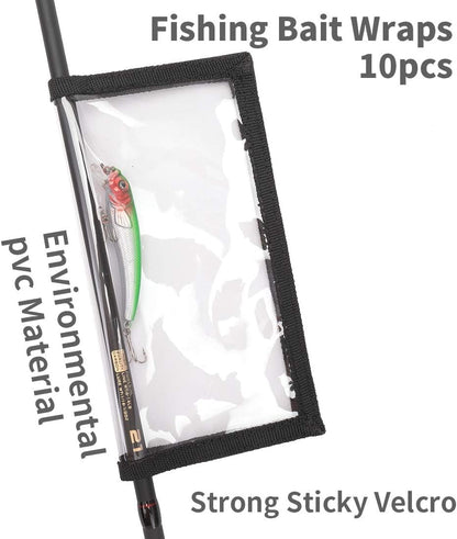🎣Durable Clear PVC Lure Covers 10 Packs 5L+5M