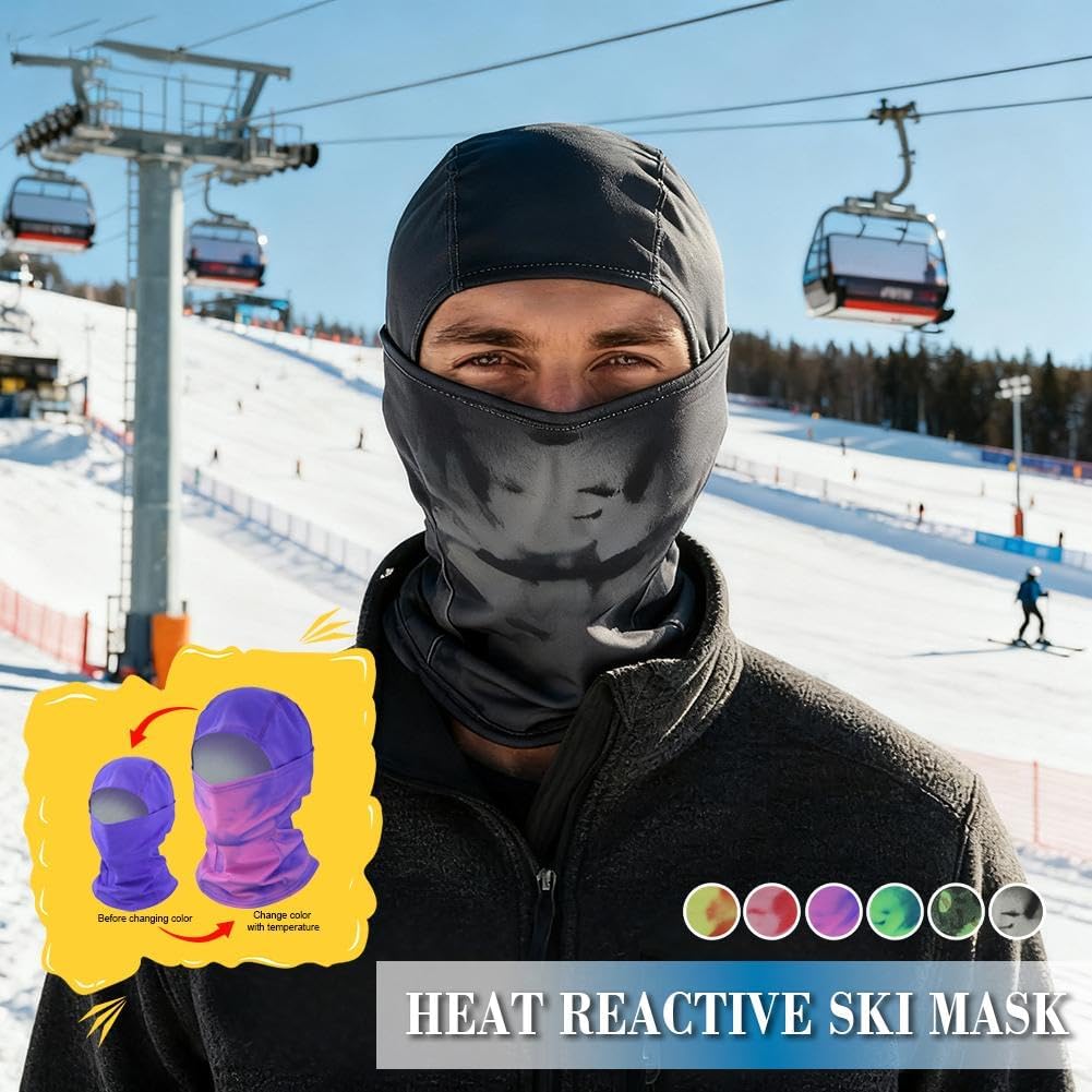 Unisex Heat Reactive Color Changing Balaclava