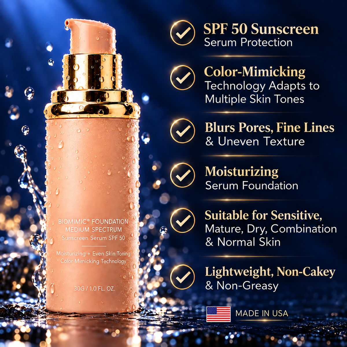 Native Glow 4-in-1 Serum Foundation SPF 50