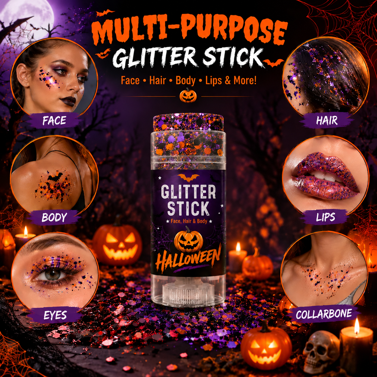 Halloween Glitter Stick for Face