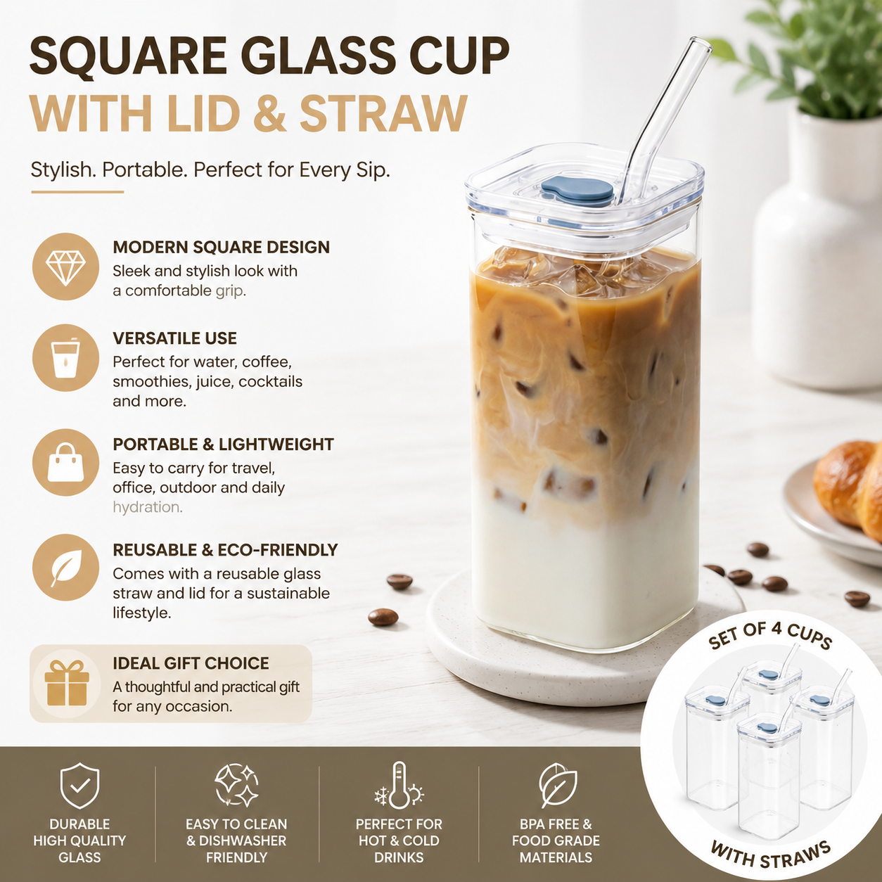 The Glass Cup Everyone Wants for Their Morning Iced Coffee ☕