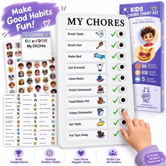 Daily Routine Chart for Kids - Back to School Chores & Visual Schedule