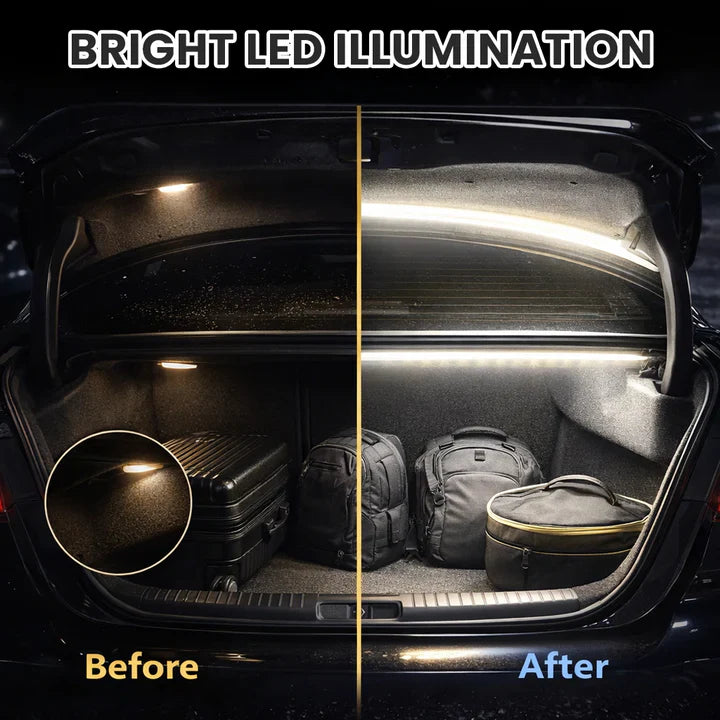 Universal Car Trunk LED Light Strip – Tool-Free No-Damage Cargo Area Lighting Upgrade