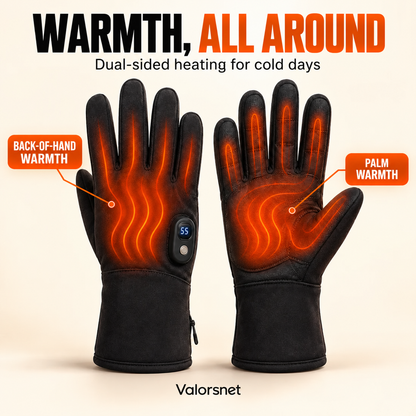 🔥 🧤Rechargeable Heated Gloves – Touchscreen Winter Gloves with Adjustable Heat for Skiing