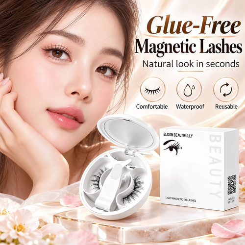 Magnetic False Eyelash Kit Set - Cosmetic, Glue-Free, Waterproof, Humidity Resistant, Lengthening Natural Look