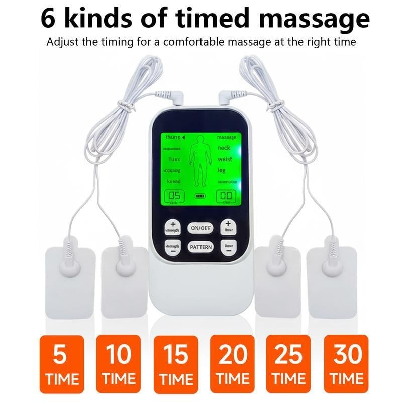 🙆‍♂️💪Rechargeable Muscle Stimulator Massager, 10 Modes 30 Intensity Levels TENS Unit with 10 Pads