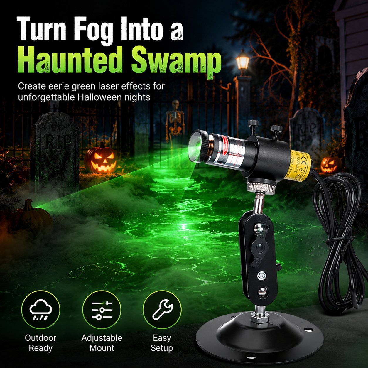 👻🌫️ Halloween Swamp Fog Laser Projector