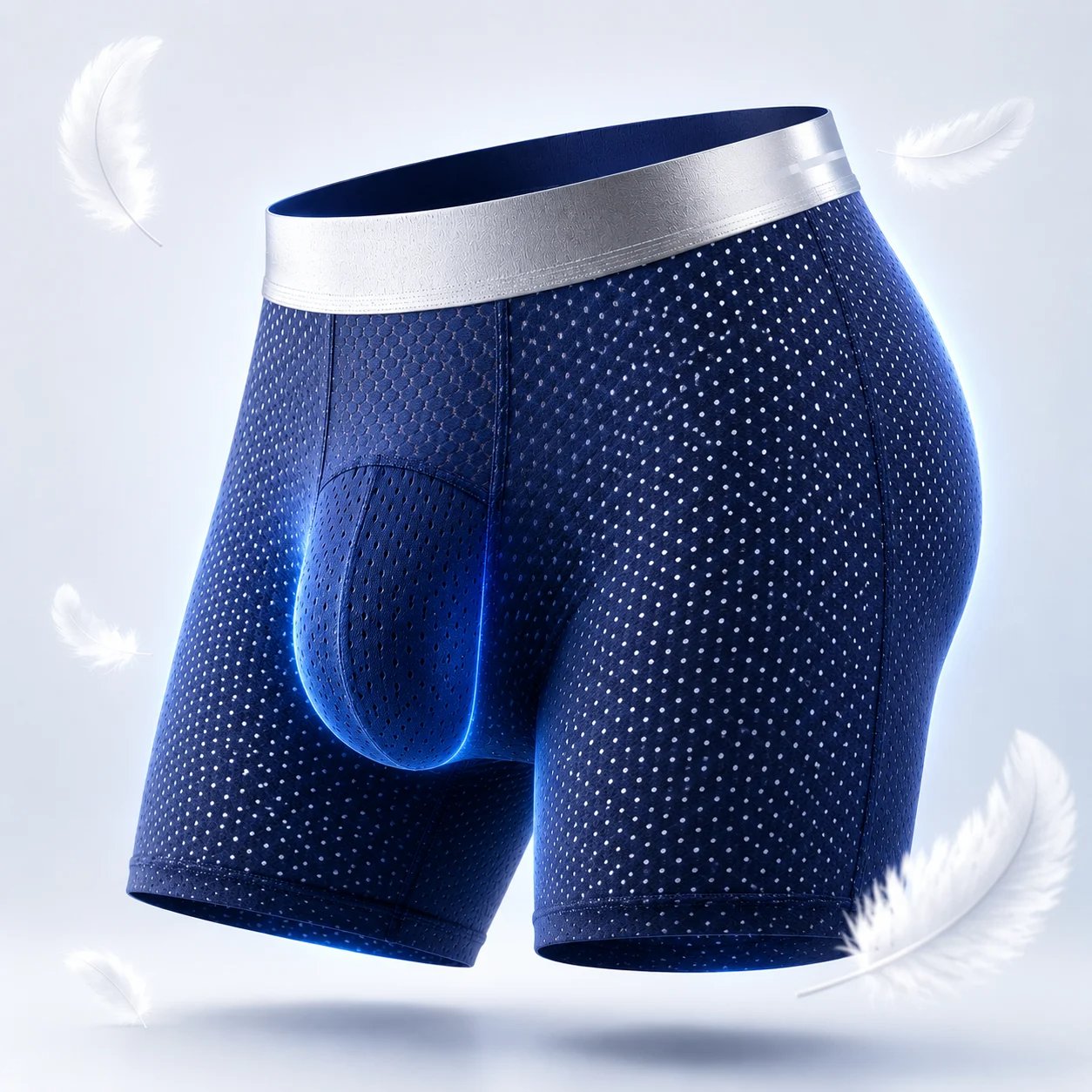 Premium Leakproof Ice Silk Mesh Men's Boxer Briefs